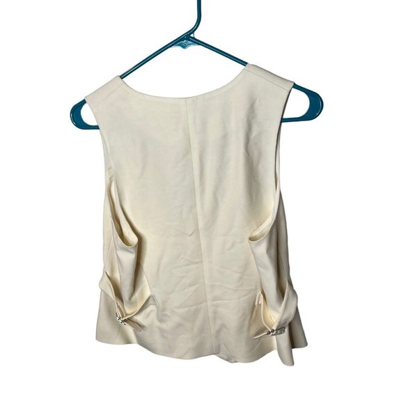 J.Crew $188 Slim Fit Vest in Drapey Twill Ivory Size 6 BR253 - Picture 4 of 6
